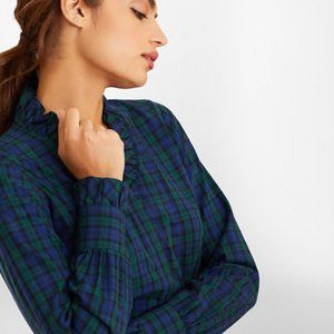 Brooks Brothers Black Watch Supima Blouse Size 6